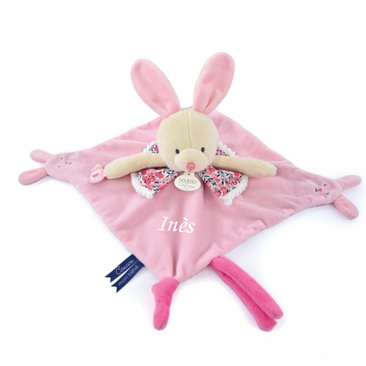  - les petits fûtés - lapin rose 30 cm 